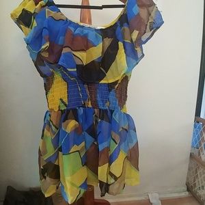 Size 14 multi color blouse